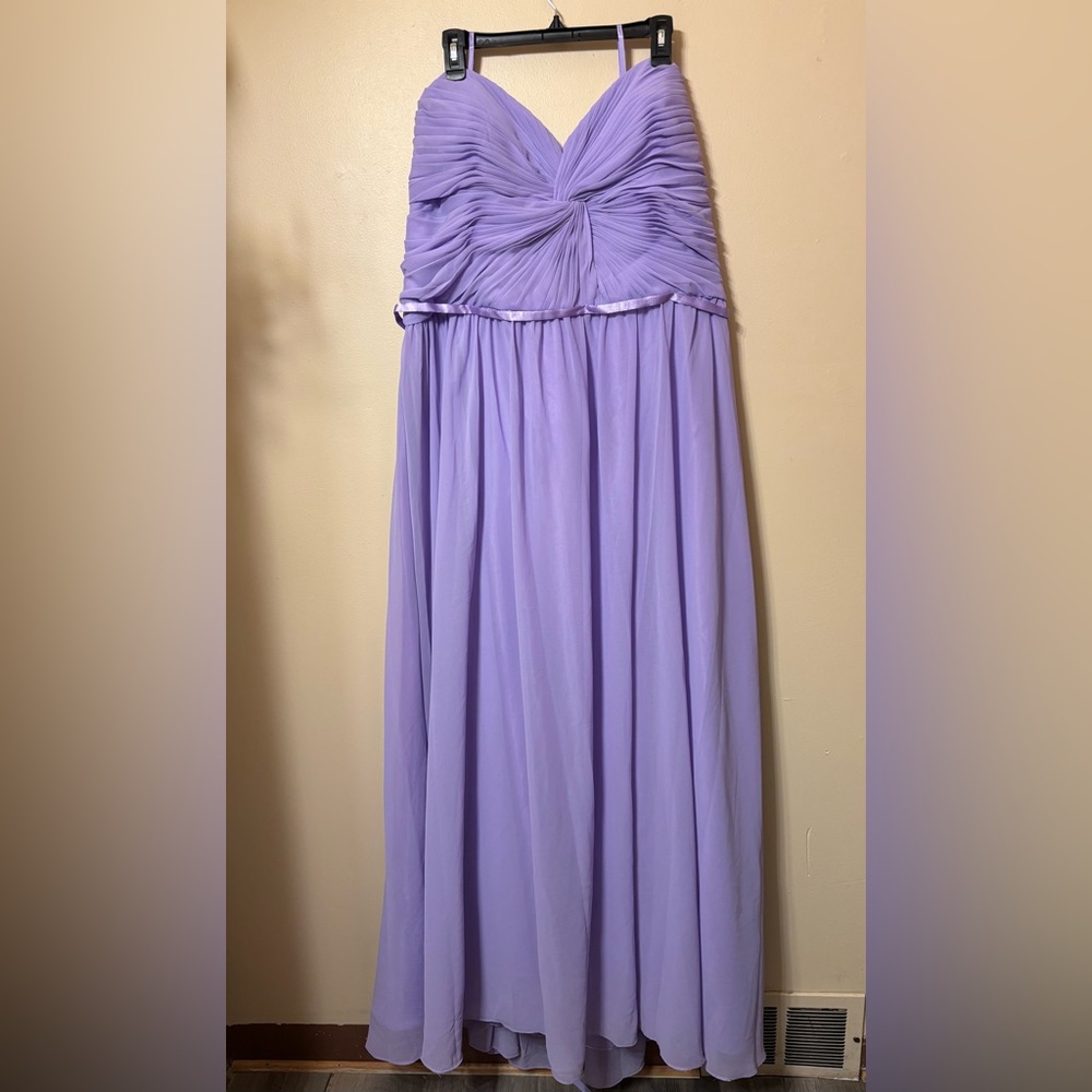 May Queen Lavender Strapless Chiffon dress size 26